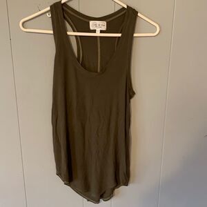 Feel the Piece Olive Ribbed Tank Size XS/S